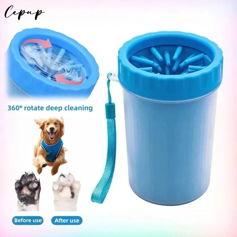 Dog paw cleaner foot rotate deep wash cup housebreak Cat paw cleaning cup cleaning dirty mud automatic pet foot paw washing cup